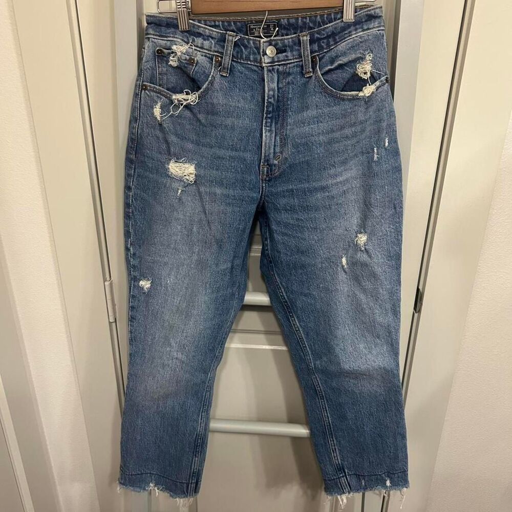Abercrombie-fitch Women's High Rise Mom Jeans Curve Love